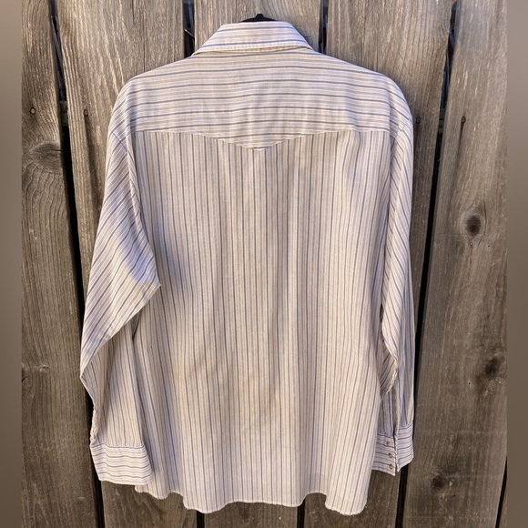 Men's Vintage Wrangler Multicolor Striped Western Shirt XL Snaps Cowboy Ranch - Picture 8 of 11